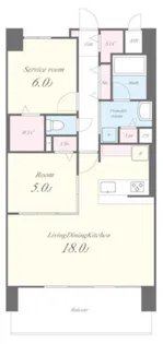 ラ フェリーチェ難波【3階】の間取り
