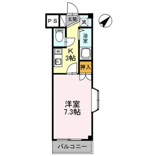1Kの間取り画像