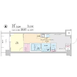 1LDKの間取り画像