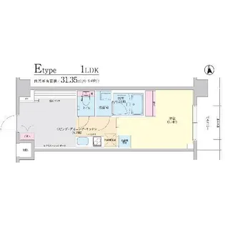 1LDKの間取り画像