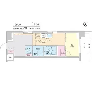 1LDKの間取り画像