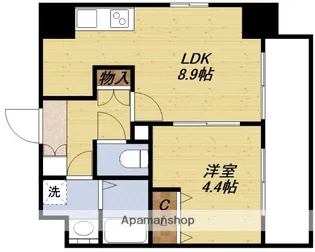 CREST TAPP新大阪【9階】の間取り