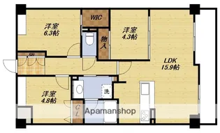 アンビエラ桃山台【3階】の間取り