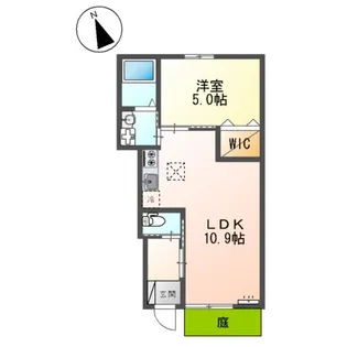 (仮称)吹田市清和園町新築アパート【1階】の間取り