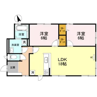 メイマオ(A棟)・ジェゴォ(B棟) A棟【I号室】の間取り