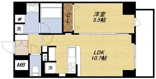 ハピネスガーデン新大阪【7階】の間取り