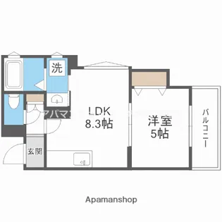 ラモーナ加島Ⅰ【1階】の間取り