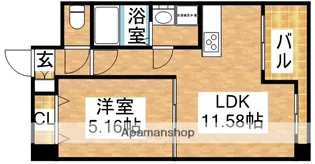 ノルデンハイム江坂【2階】の間取り