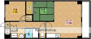 第2サンハイツ【4階】の間取り