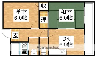 新大阪ロイヤルハイツ【3階】の間取り