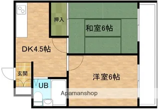 東三国グランドハイツ北【8階】の間取り