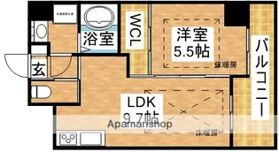 ノルデンハイム江坂垂水町【5階】の間取り