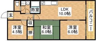 クレール辻堂【7階】の間取り
