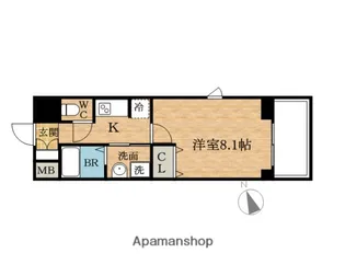 エイペックスみなとCENTRAL AVENUE【9階】の間取り
