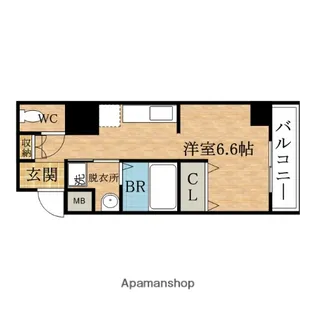 ZERO弁天【5階】の間取り