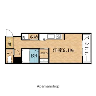 ZERO弁天【8階】の間取り
