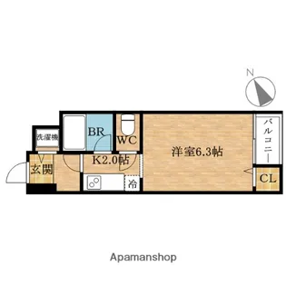 ベルシモンズ大阪港【1階】の間取り