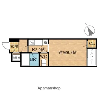 ベルシモンズ大阪港【4階】の間取り