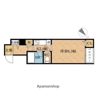 ベルシモンズ大阪港【3階】の間取り