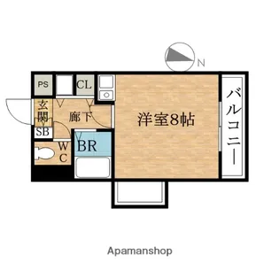 リーガル弁天町【6階】の間取り