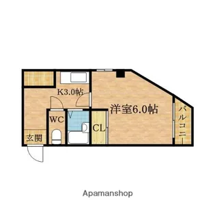 アワーハウス磯路弐番館【405号室】の間取り