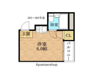 ソレイユ朝潮【3階】の間取り