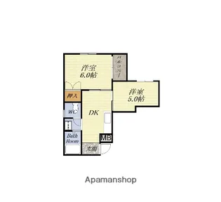 メゾンクレールつかさ【3階】の間取り