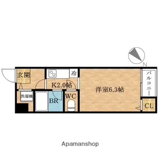 ベルシモンズ大阪港【6階】の間取り