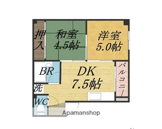 グリンパレス【4階】の間取り