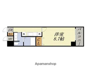 ZERO千代崎【8階】の間取り