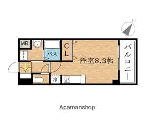 エスリード弁天町南【8階】の間取り