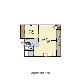 ハイツプリンス【4階】の間取り