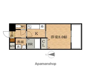 OAK弥栄【2階】の間取り