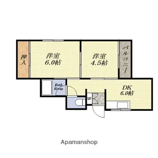 エフアールみなと通り【6階】の間取り