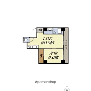 エフアールみなと通り【6階】の間取り