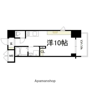 エイペックスみなとCentral Avenue【9階】の間取り