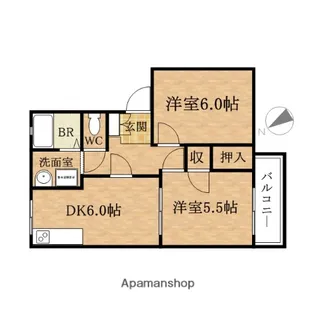 ルミエール和田【1階】の間取り