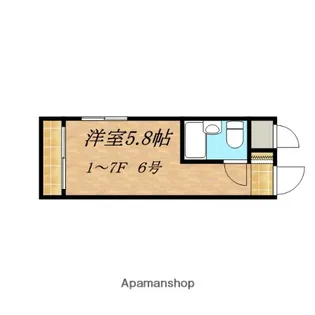 グリシーヌ【506号室】の間取り