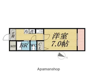 エクシード 菅野【5階】の間取り