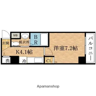 ZERO弁天【3階】の間取り