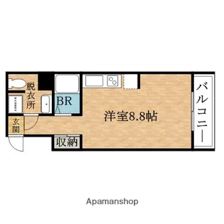 ZERO弁天【8階】の間取り