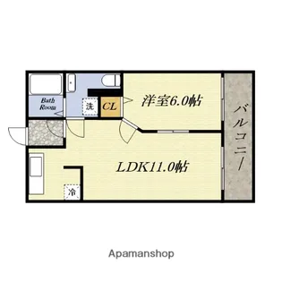 コーポラス翌檜【3階】の間取り
