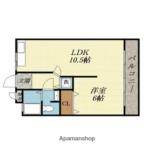 マンション白鳳【5階】の間取り