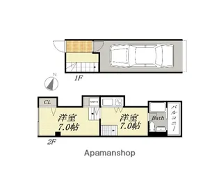 U RESIDENCE弁天町【1階】の間取り