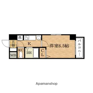 大阪府大阪市港区市岡1丁目【マンション】の間取り