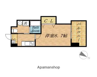 ラグゼドーム前Ⅰ【7階】の間取り
