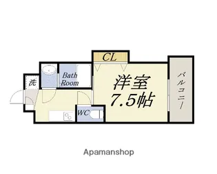 ラグゼ弁天町【5階】の間取り