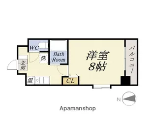 メゾンドラフィネ【8階】の間取り