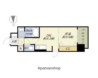 レジュールアッシュウエストレジス【2階】の間取り