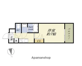 レジュールアッシュウエストレジス【7階】の間取り